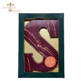 Chocolade letter S puur groot